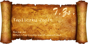 Tepliczky Zsolt névjegykártya